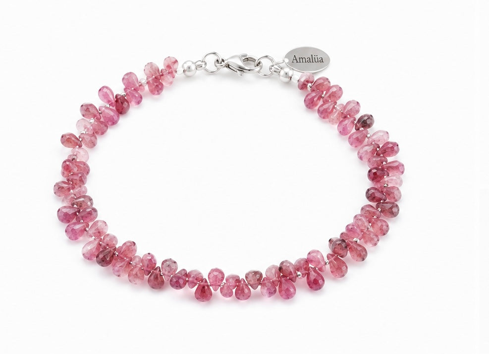 Pulsera turmalina Rosa gota